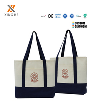 Sac fourre-tout en coton biologique naturel de qualité supérieure XingHe, élégant sac à main en toile pour les cadeaux de mariage et les cadeaux de fête