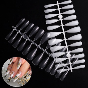Venta al por mayor de cobertura completa Natural DIY prensa falsa transparente en puntas de <span class=keywords><strong>uñas</strong></span> postizas Pantalla de <span class=keywords><strong>uñas</strong></span> <span class=keywords><strong>acrílicas</strong></span> - Product Image 1