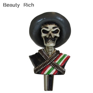 Tiradores de resina para barril de <span class=keywords><strong>cerveza</strong></span>, mango de resina para Barril de <span class=keywords><strong>cerveza</strong></span> mexicana, barra de casa, calavera de Zombie - Product Image 1