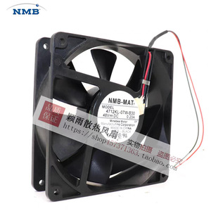 พัดลมอินเวอร์เตอร์ NMB รุ่น 4712KL-07W-B30 48V DC ขนาด 120 มม. สีดำ พลาสติก พัดลมระบายความร้อนสำหรับใช้งานในอุตสาหกรรม - Product Image 1