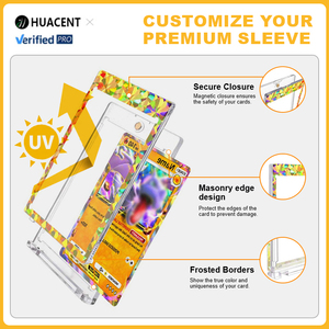 Cao cấp siêu rõ ràng 35-180 PT một cảm ứng Holographic Gradient uv-proof thể thao từ trò chơi kinh doanh thẻ trường Hợp Chủ cho hiển thị - Product Image 3
