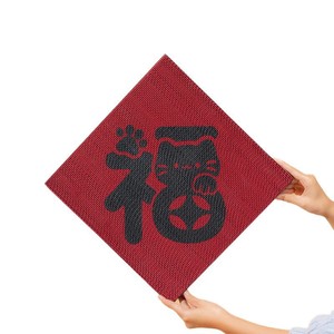 Rascador para Gatos de Año Nuevo 2026, Rojo, para Montar en la Pared, de Pulpa de Madera, Resistente al Desgaste, Vertical - Product Image 2