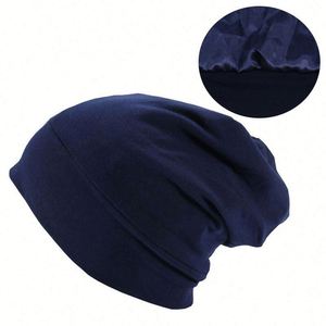New Arrival Popular Bamboo Stretch Cotton Wide-brimmed Bonnets Custom Logo Casual Colorful Satin Lining Bonnets <b>Hat</b> - Product Image 4
