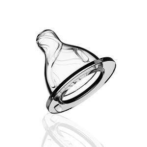 Tétine anti-<span class=keywords><strong>colique</strong></span> en silicone à col large, motif uni, imitation sein maternel, pour bébé de 0 à 12 mois, débit lent - Product Image 1