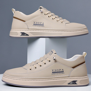 รองเท้าผ้าใบแบบสวมผู้ชายรุ่นใหม่ประจำฤดูใบไม้ผลิและฤดูใบไม้ร่วงปี 2026: ทันสมัย ใส่สบาย สไตล์ลำลอง สปอร์ต พื้นรองเท้านุ่ม สีขาว - Product Image 5