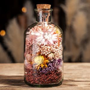 Décoration de table de mariage à la maison cadeaux d'anniversaire fleurs sauvages séchées terrarium fleurs conservées dans des bocaux en bouteille - Product Image 2