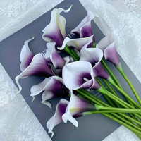Bouquet de mini-lys artificiels en PU, fleurs en soie au toucher réel pour mariage, décoration de la maison, centre de table