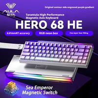 Clavier de jeu mécanique filaire AULA Hero 68 HE PBT 8K Return 0.01mm à effet Hall