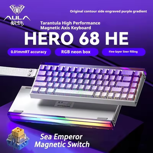 Tastiera Meccanica Gaming Cablata AULA Hero 68 HE PBT con Effetto Hall 8K Return 0.01mm - Product Image 4