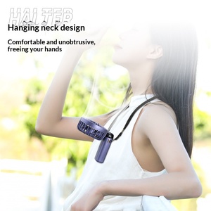 Ventilateur portable numérique à affichage numérique, sans commande, longue durée de vie de la batterie, vent puissant, pliable, haute vitesse, aromathérapie miniature - Product Image 5