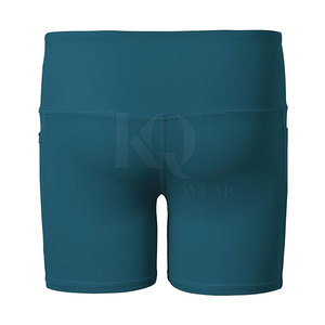Shorts Deportivos de Cintura Alta para Mujer, Ligeros, de Secado Rápido, Ecológicos, con Tela de Spandex/Poliéster para Entrenamiento en Gimnasio - Product Image 4