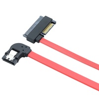 Câble adaptateur SFF-8482 29+15 broches vers SATA 7 broches à angle gauche 0,5 m SAS 6 Gbit/s pour conversion de stockage interne HDD SSD de serveur