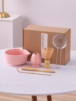 Ensemble d'outils pour le thé matcha en céramique avec bol, style japonais, coffret cadeau personnel