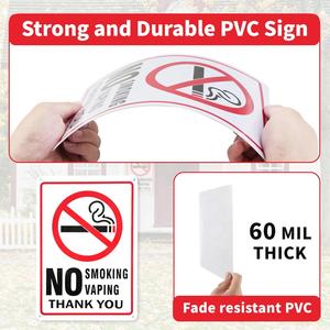ป้ายห้ามสูบบุหรี่อะคริลิค PVC แบบกำหนดเองสำหรับโรงงานขายส่ง - Product Image 3