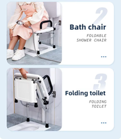 Chaise de douche murale en alliage d'aluminium Simplywalk 100 kg pour personnes âgées, marque UKCA, personnalisation