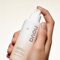 Flacon pompe en verre blanc beige dégradé de forme capsule ovale à fond rond de 30 ml, 40 ml, 60 ml, 100 ml, 120 ml pour sérum, crème pour le visage, lotion