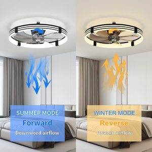 Modern Fashion LED ceiling Fan <b>Light</b> DC Motor 6-Speed Brightness Remote App Control 7 Blades for <b>Indoor</b> Home Living Room - Product Image 2