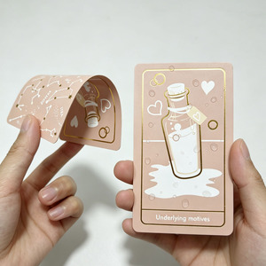 <span class=keywords><strong>Cartas</strong></span> de Adivinación para Sanación Espiritual, Mazo de <span class=keywords><strong>Cartas</strong></span> de Oráculo Personalizadas, Flexibles e Impermeables con Borde Dorado - Product Image 1