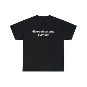 Maglietta per sopravvissuti dei genitori divorziati, unisex, per adulti, a maniche corte, girocollo, stampa digitale - Product Image 2