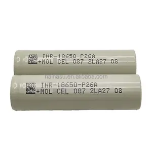 Bateria original Molicel P26a 18650 Inr18650-p26a 2600mah Max 35a Descarga Suporte -40 graus de temperatura para ferramenta elétrica