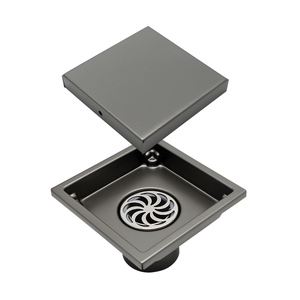 Hình dạng vuông chống mùi nhà vòi hoa sen xả với rắn phẳng bìa cho phòng tắm Sàn thép không gỉ cống - Product Image 6