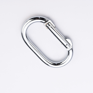 80mm zinc Climbing Carabiner Screw Locking Gate Carabiner Heavy Duty O-shape Steel Hammock Buckle Climbing Hiking Accessories