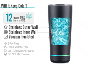 กระบอกน้ำเก็บความร้อนแบบพกพาขนาด 18 ออนซ์ พร้อมลำโพงไร้สายใน<span class=keywords><strong>ต</strong></span>ัว ทำจากสแตนเลส เหมาะสำหรับการเดินทาง แคมป์ปิ้ง และใช้งานเป็นเครื่องเล่น<span class=keywords><strong>เพลง</strong></span>ได้ - Product Image 2