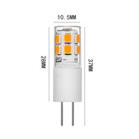 Ampoules LED G4 Dimmables 220V 2W en Céramique 360° 400LM Super Lumineuses Blanc Chaud Économes en Énergie Résidentielles Certifiées CE ROHS