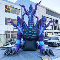 Sculpture gonflable géante d'art de dragon de décoration fraîche pour la décoration de fête de nouvel an
