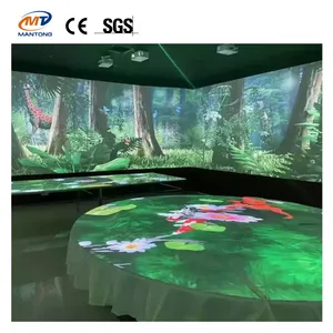 Wall 3D Mapping Projection Immersive System Themed Restaurant Immersive Dining Experience Projection