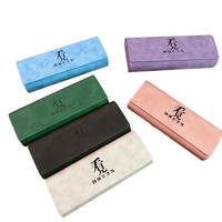 Portable grand cadre myopie étui à lunettes haute apparence Anti-pression nouvel étui en polyuréthane avec impression de logo personnalisé forme rectangulaire