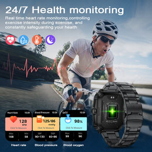 LIGE BW0696 2-bandjes smartwatch van roestvrij staal voor heren en dames, met oproepen beantwoorden, 3ATM waterdicht, fitness tracker, compatibel met Android en iOS - Product Image 4