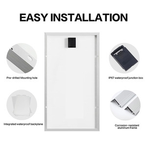 Paneles Solares DIY de 12V, Placa Solar Monocristalina de 10W 20W 30W 40W 50W 100W, Panel Solar Pequeño <span class=keywords><strong>para</strong></span> Luces Exteriores y Sistemas de Monitoreo Solar - Product Image 4