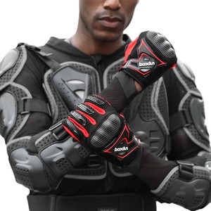 Guantes de Motociclismo Negros y Rojos Antideslizantes para Hombre, Guantes de Ciclismo para Adultos - Product Image 3
