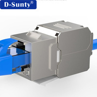 Adaptor Modul Jack Keystone RJ45 Terlindung Kompatibilitas Universal dengan Kabel Ethernet Cat5e/Cat6/Cat6A/Cat7/Cat8