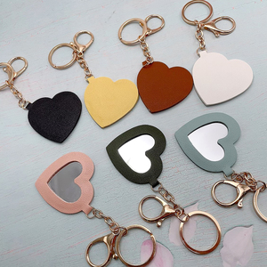 Folding <strong>Mirror</strong> Travel <strong>Pocket</strong> <strong>Mirror</strong> Small Round Heart-Shaped Mini Makeup <strong>Mirror</strong> With Key Chain - Product Image 5