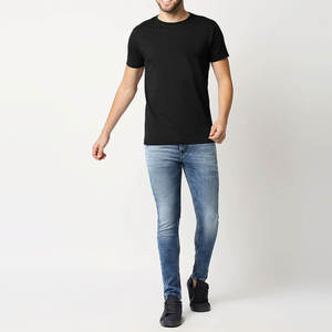 Camisetas de algodón de alta calidad para hombre, material resistente, talla personalizada, secado rápido, teñido liso, servicio OEM, precio al por mayor - Product Image 3