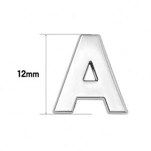 8 DIY منزلق مخصص لمصمم صنع المجوهرات الأولية سوار معصم مطلي سبيكة زلاقة حروف المعلقات للأطفال - Product Image 4