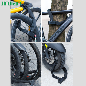 Cadena de Bloqueo <span class=keywords><strong>para</strong></span> <span class=keywords><strong>Bicicleta</strong></span> de Fábrica, Antirrobo, 40 Pulgadas de Largo, Soporte de Montaje Resistente, Portátil, Ecológico, <span class=keywords><strong>para</strong></span> Motocicleta, Valla, Exterior - Product Image 3