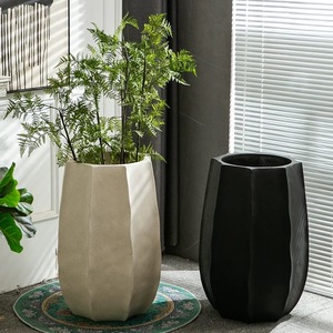 Ventes <span class=keywords><strong>en</strong></span> gros de pots et jardinières géométriques <span class=keywords><strong>en</strong></span> céramique pour plantes, design décoratif pour le sol de la maison - Product Image 4