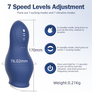 Masturbador Masculino Automático con Succión, 7 Modos de Succión y Vibración, Vagina de Bolsillo de TPE, Juguete Sexual <span class=keywords><strong>para</strong></span> Hombres Mayores de 18 Años - Product Image 2