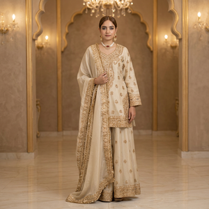 Launching New Designer Solid Party Wear Chinon Silk Reversible <b>Top</b> Plazzo & Dupatta Set - Product Image 1
