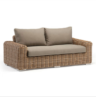 Conjunto de Sofás de Ratán de Mimbre de Buena Calidad y Gran Venta, Muebles de Exterior Duraderos, Tradicionales, Modernos y de Lujo para Hotel, Villa y Jardín