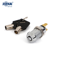 Fournisseur OEM JK210 Serrure à clé à cylindre à clé identique, amovible en position hors tension, avec 2 clés pour équipement de beauté et chariot élévateur