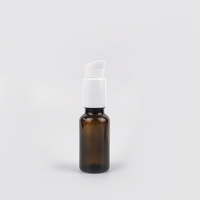 Flacons en verre ambré de 15 ml, 20 ml, 30 ml avec pompe pulvérisateur pour crème solaire, fond de teint liquide, infusion et gouttes pour les yeux