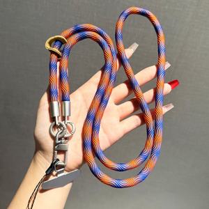 8mm nouvelle lanière argent Double boucle réglable poignet main bandoulière <span class=keywords><strong>cordon</strong></span> <span class=keywords><strong>accrocher</strong></span> téléphone portable épaule chaîne <span class=keywords><strong>clé</strong></span> corde - Product Image 5