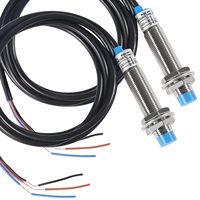 Capteur de Proximité SVLEC DGC12 M12 Cylindrique Non Blindé, Détection de Distance Normalement Fermé NPN NC DC 10-30V