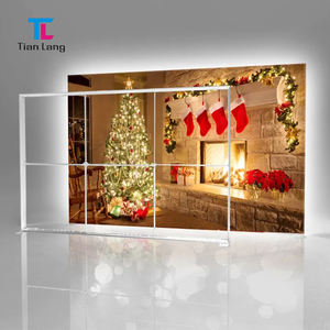 TIANLANG 100x200 100x225สองด้านแสดงสินค้าขายปลีกหรือแสดงขอบสว่างฐานตั้งพื้นผ้าสิ่งทออิสระ SEG Light Box - Product Image 3