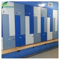 Casier HPL pour étudiants avec revêtement en poudre, assemblé, pour stockage personnel, avec serrure électronique, serrure à clé, cadenas, étanche, durable, ignifuge