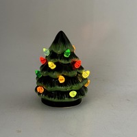 Ornements de Noël en céramique peints à la main, écologiques et de haute qualité, avec mini-lumières LED pour la décoration de l'arbre de Noël